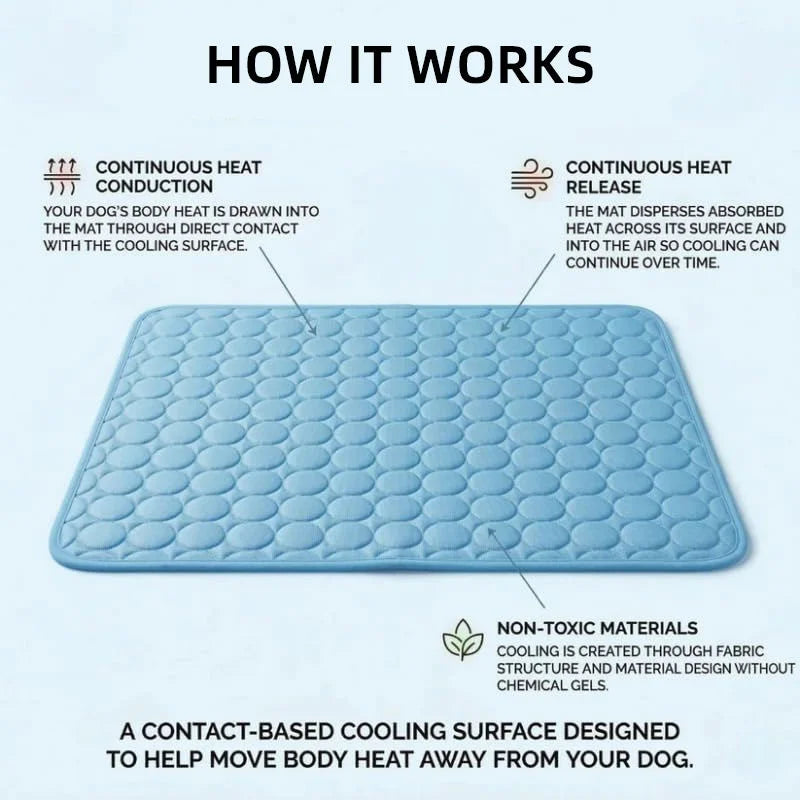 Custom Dog Cooling Mat Thick & Durable Cooling Mat for Large Dog Long-Lasting Cool Waterproof Washable Self Cooling Pad for Dogs
