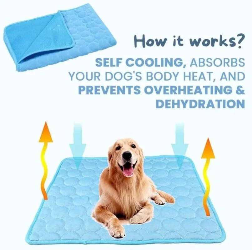 Custom Dog Cooling Mat Thick & Durable Cooling Mat for Large Dog Long-Lasting Cool Waterproof Washable Self Cooling Pad for Dogs